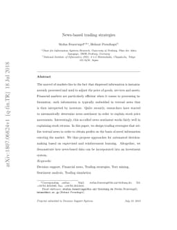 News-based trading strategies
