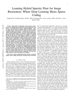 Learning Hybrid Sparsity Prior for Image Restoration: Where Deep
  Learning Meets Sparse Coding