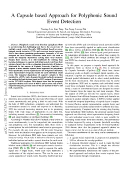 A Capsule based Approach for Polyphonic Sound Event Detection