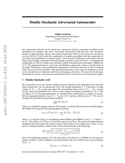 Doubly Stochastic Adversarial Autoencoder