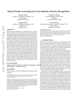 Deep Transfer Learning for Cross-domain Activity Recognition
