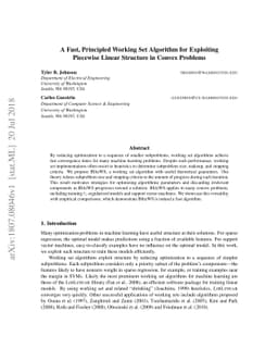A Fast, Principled Working Set Algorithm for Exploiting Piecewise Linear
  Structure in Convex Problems