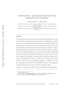 Correlation Net: Spatiotemporal multimodal deep learning for action
  recognition