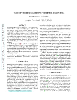 Unified Hypersphere Embedding for Speaker Recognition