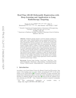 Real-Time 2D-3D Deformable Registration with Deep Learning and
  Application to Lung Radiotherapy Targeting