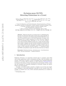 Occlusion-aware R-CNN: Detecting Pedestrians in a Crowd