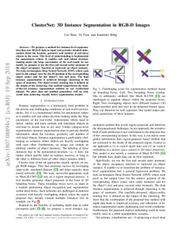 ClusterNet: 3D Instance Segmentation in RGB-D Images