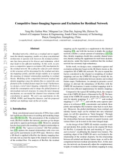 Competitive Inner-Imaging Squeeze and Excitation for Residual Network