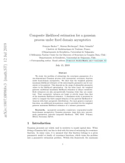 Composite likelihood estimation for a gaussian process under fixed
  domain asymptotics
