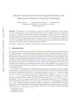 The Soft Multivariate Truncated Normal Distribution with Applications to
  Bayesian Constrained Estimation