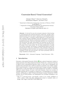 Constraint-Based Visual Generation