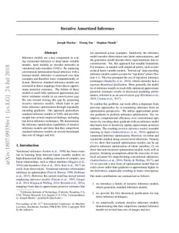 Iterative Amortized Inference