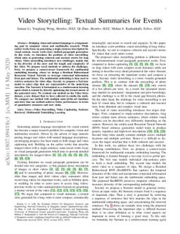 Video Storytelling: Textual Summaries for Events