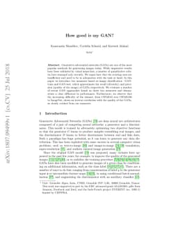 How good is my GAN?