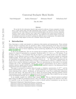 Contextual Stochastic Block Models