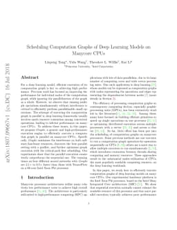 Scheduling Computation Graphs of Deep Learning Models on Manycore CPUs