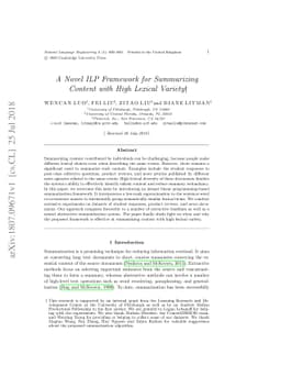 A Novel ILP Framework for Summarizing Content with High Lexical Variety