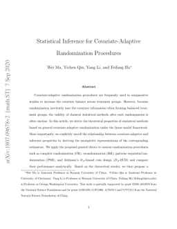Statistical Inference for Covariate-Adaptive Randomization Procedures