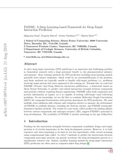 PADME: A Deep Learning-based Framework for Drug-Target Interaction
  Prediction