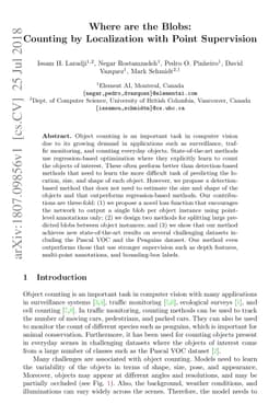 Where are the Blobs: Counting by Localization with Point Supervision