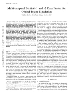 Multi-temporal Sentinel-1 and -2 Data Fusion for Optical Image
  Simulation