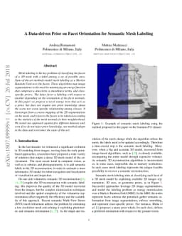 A Data-driven Prior on Facet Orientation for Semantic Mesh Labeling