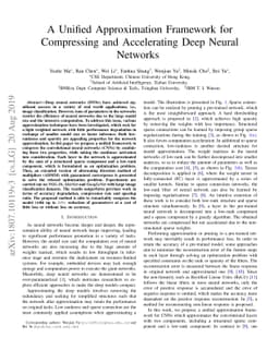 A Unified Approximation Framework for Compressing and Accelerating Deep
  Neural Networks