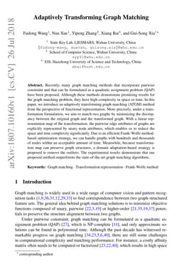 Adaptively Transforming Graph Matching
