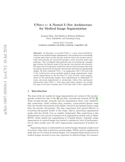 UNet++: A Nested U-Net Architecture for Medical Image Segmentation