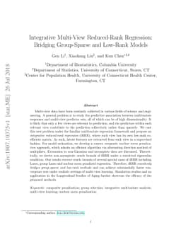 Integrative Multi-View Reduced-Rank Regression: Bridging Group-Sparse
  and Low-Rank Models