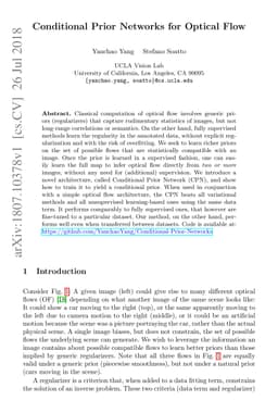 Conditional Prior Networks for Optical Flow