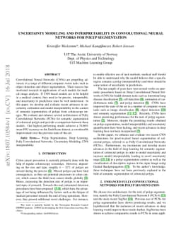 Uncertainty and Interpretability in Convolutional Neural Networks for
  Semantic Segmentation of Colorectal Polyps