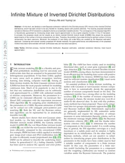 Infinite Mixture of Inverted Dirichlet Distributions