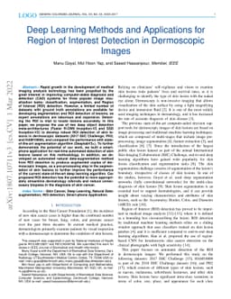 Deep Learning Methods and Applications for Region of Interest Detection
  in Dermoscopic Images