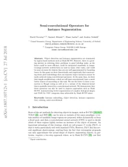 Semi-convolutional Operators for Instance Segmentation