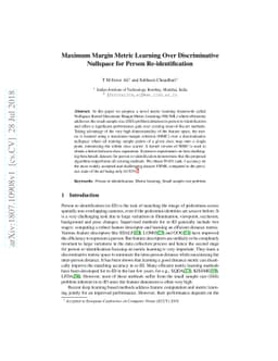 Maximum Margin Metric Learning Over Discriminative Nullspace for Person
  Re-identification