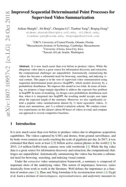 Improving Sequential Determinantal Point Processes for Supervised Video
  Summarization