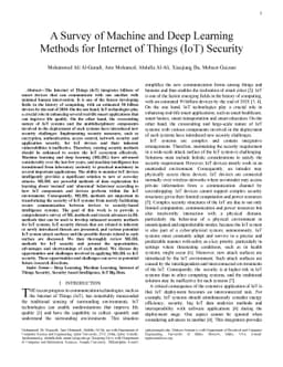 A Survey of Machine and Deep Learning Methods for Internet of Things
  (IoT) Security