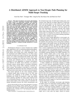 A Distributed ADMM Approach to Non-Myopic Path Planning for Multi-Target
  Tracking