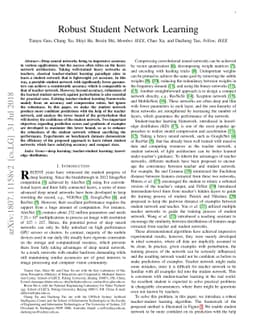 Robust Student Network Learning