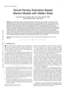 Kernel Density Estimation-Based Markov Models with Hidden State
