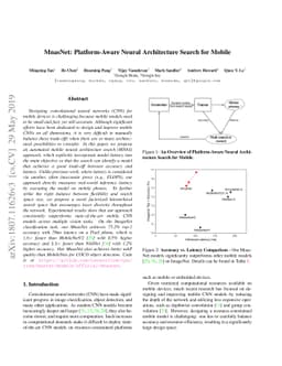 MnasNet: Platform-Aware Neural Architecture Search for Mobile