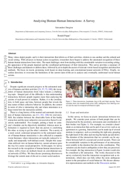 Analyzing Human-Human Interactions: A Survey