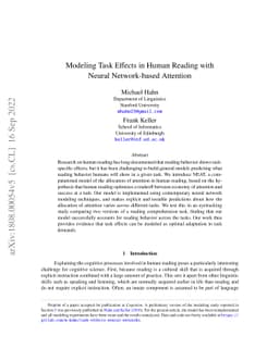 Modeling Task Effects in Human Reading with Neural Network-based
  Attention