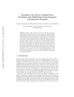 Learning to See Forces: Surgical Force Prediction with RGB-Point Cloud
  Temporal Convolutional Networks