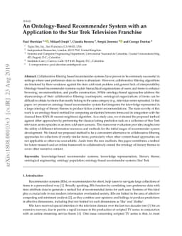 An Ontology-Based Recommender System with an Application to the Star
  Trek Television Franchise