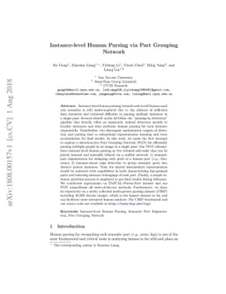 Instance-level Human Parsing via Part Grouping Network