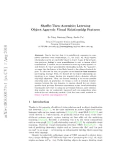 Shuffle-Then-Assemble: Learning Object-Agnostic Visual Relationship
  Features