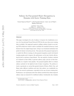 Saliency for Fine-grained Object Recognition in Domains with Scarce
  Training Data