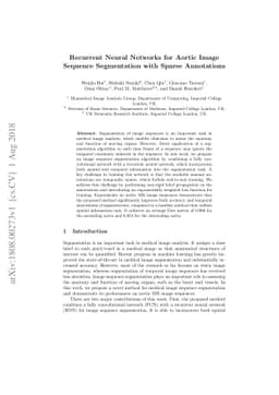 Recurrent neural networks for aortic image sequence segmentation with
  sparse annotations